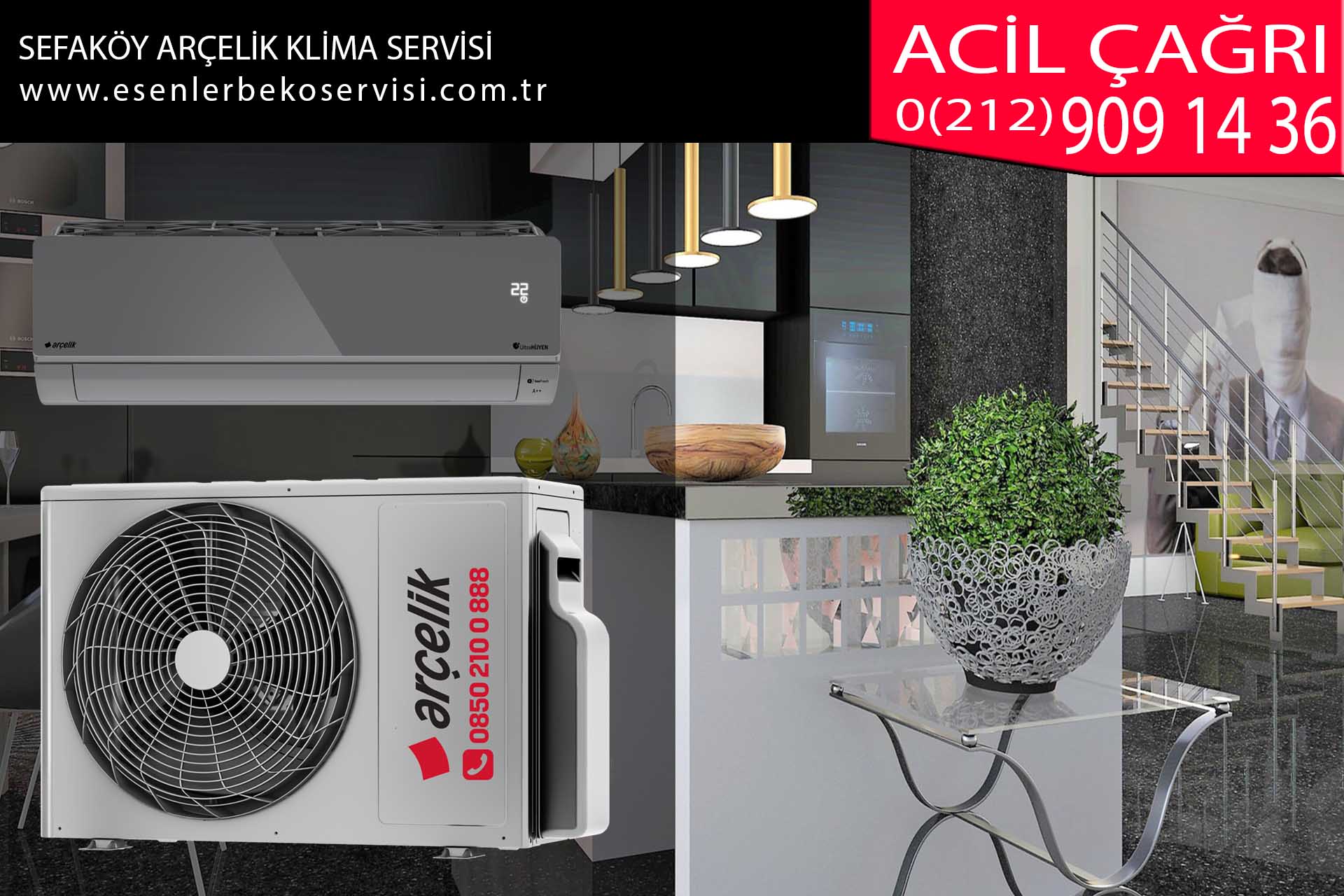 sefaköy arçelik klima servisi